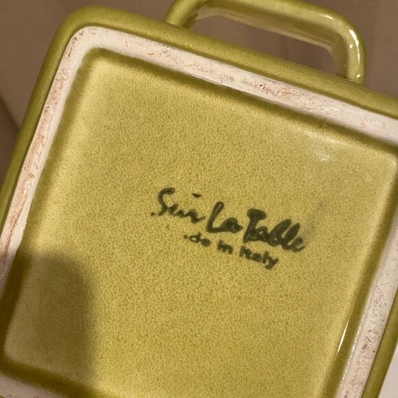 Sur La Table Green & Cream Bakeware Set – Italy, Rectangular & Square, Minor Chi - Picture 10 of 13